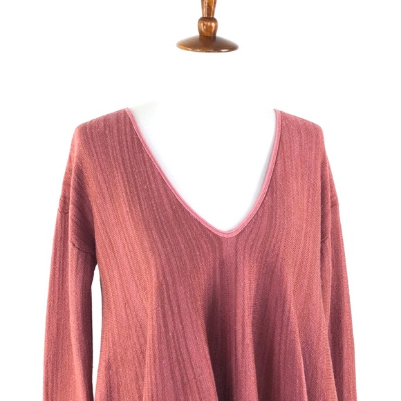 Free People Rose Sundae Linen Blend Pullover, Medium - Picture 3 of 8